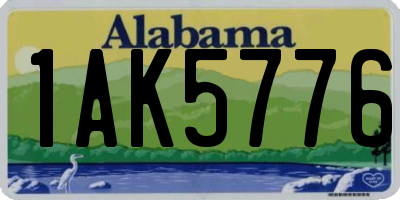 AL license plate 1AK5776