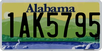 AL license plate 1AK5795