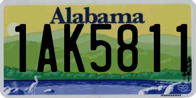 AL license plate 1AK5811