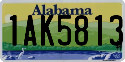 AL license plate 1AK5813