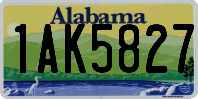 AL license plate 1AK5827