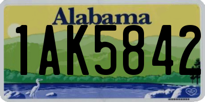 AL license plate 1AK5842