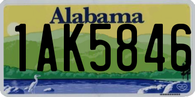 AL license plate 1AK5846
