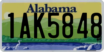 AL license plate 1AK5848