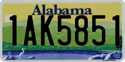 AL license plate 1AK5851