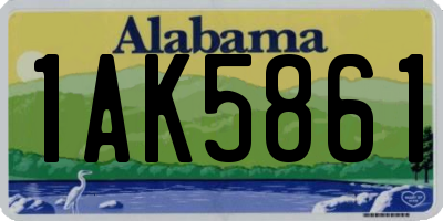 AL license plate 1AK5861