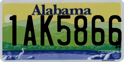 AL license plate 1AK5866