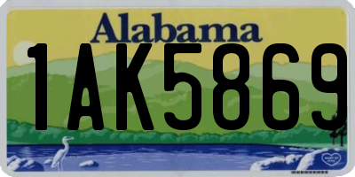 AL license plate 1AK5869