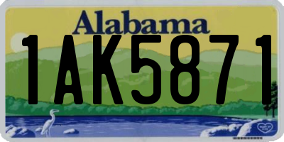 AL license plate 1AK5871