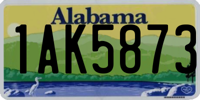 AL license plate 1AK5873