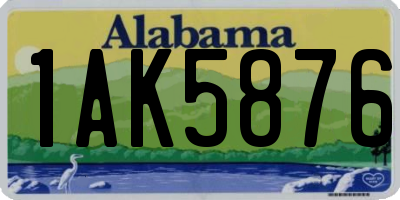 AL license plate 1AK5876