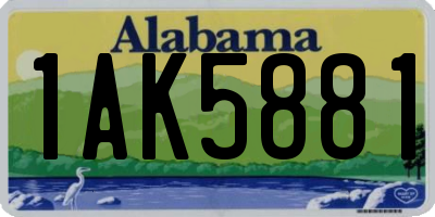 AL license plate 1AK5881