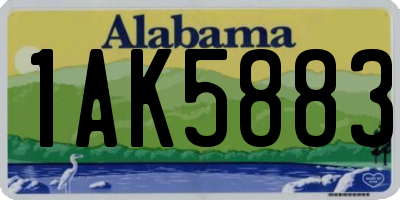 AL license plate 1AK5883