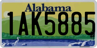 AL license plate 1AK5885