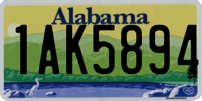 AL license plate 1AK5894