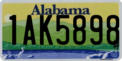 AL license plate 1AK5898