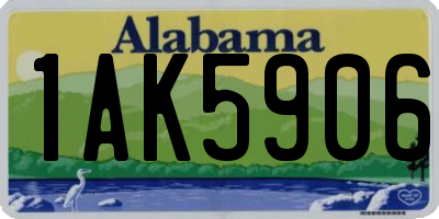 AL license plate 1AK5906