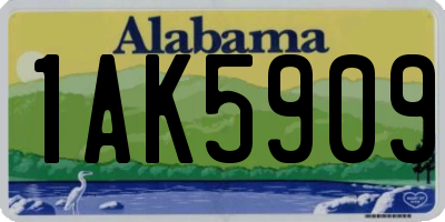 AL license plate 1AK5909