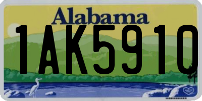 AL license plate 1AK5910