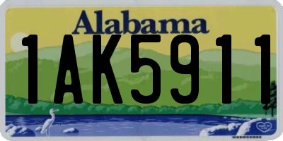 AL license plate 1AK5911