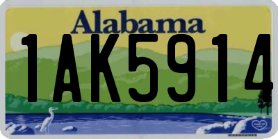 AL license plate 1AK5914