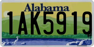 AL license plate 1AK5919