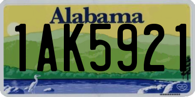 AL license plate 1AK5921