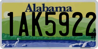 AL license plate 1AK5922