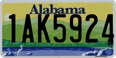AL license plate 1AK5924