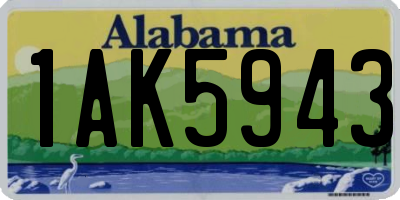 AL license plate 1AK5943