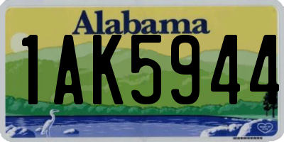 AL license plate 1AK5944
