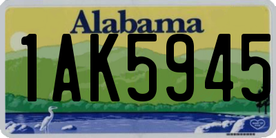 AL license plate 1AK5945