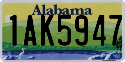 AL license plate 1AK5947