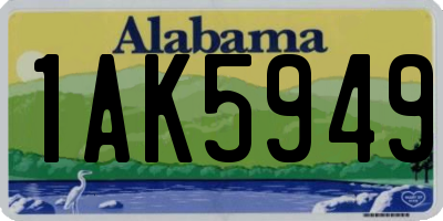 AL license plate 1AK5949
