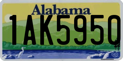 AL license plate 1AK5950