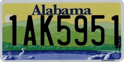 AL license plate 1AK5951