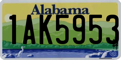 AL license plate 1AK5953