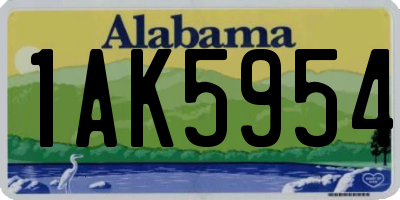 AL license plate 1AK5954