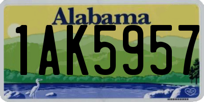 AL license plate 1AK5957