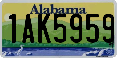 AL license plate 1AK5959