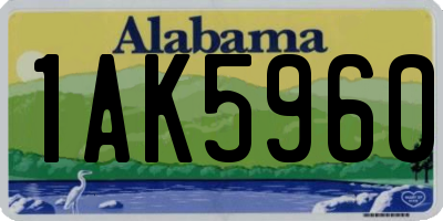 AL license plate 1AK5960