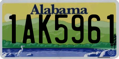 AL license plate 1AK5961