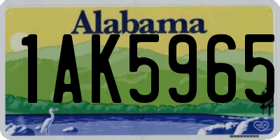 AL license plate 1AK5965