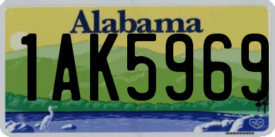 AL license plate 1AK5969