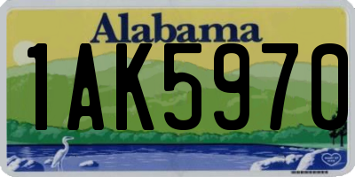 AL license plate 1AK5970