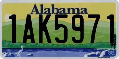 AL license plate 1AK5971