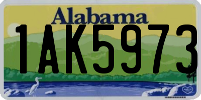AL license plate 1AK5973