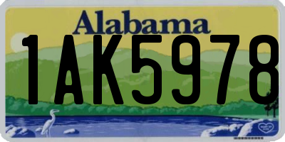 AL license plate 1AK5978