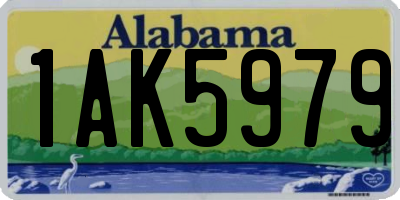 AL license plate 1AK5979