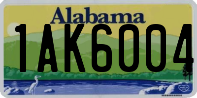 AL license plate 1AK6004
